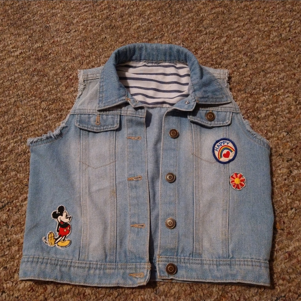 Denim girls Disney vest